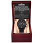 Men's Sleek Black Stainless Steel Watch