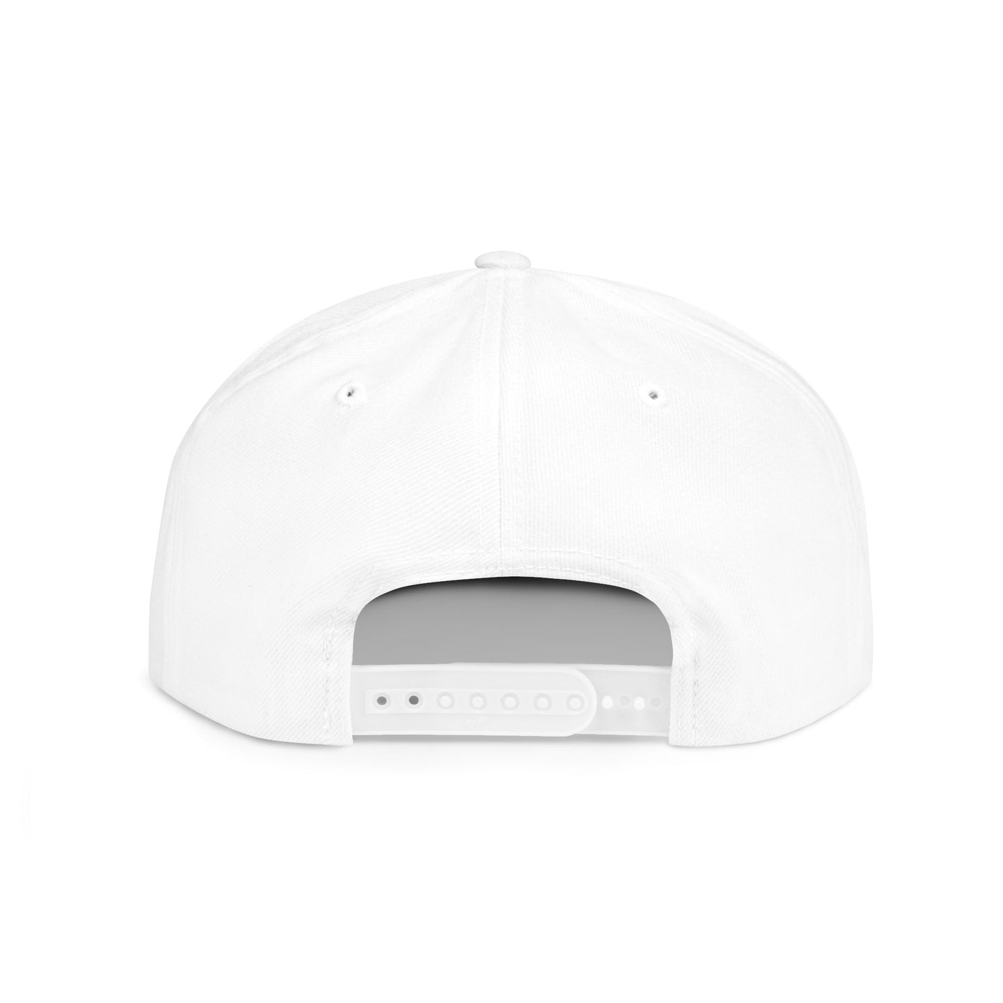 Faith-Inspired Flat Bill Snapback Cap - Rugged Cross Design