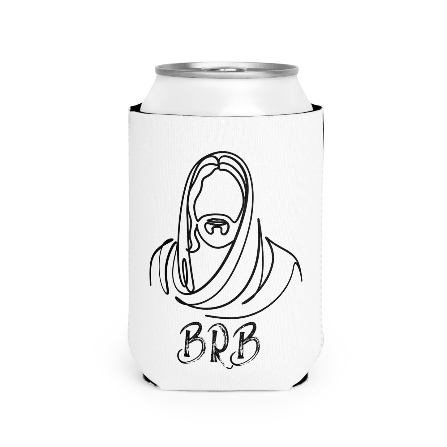 BRB Jesus Can Cooler Sleeve - Fun Beverage Insulator for Parties & Events