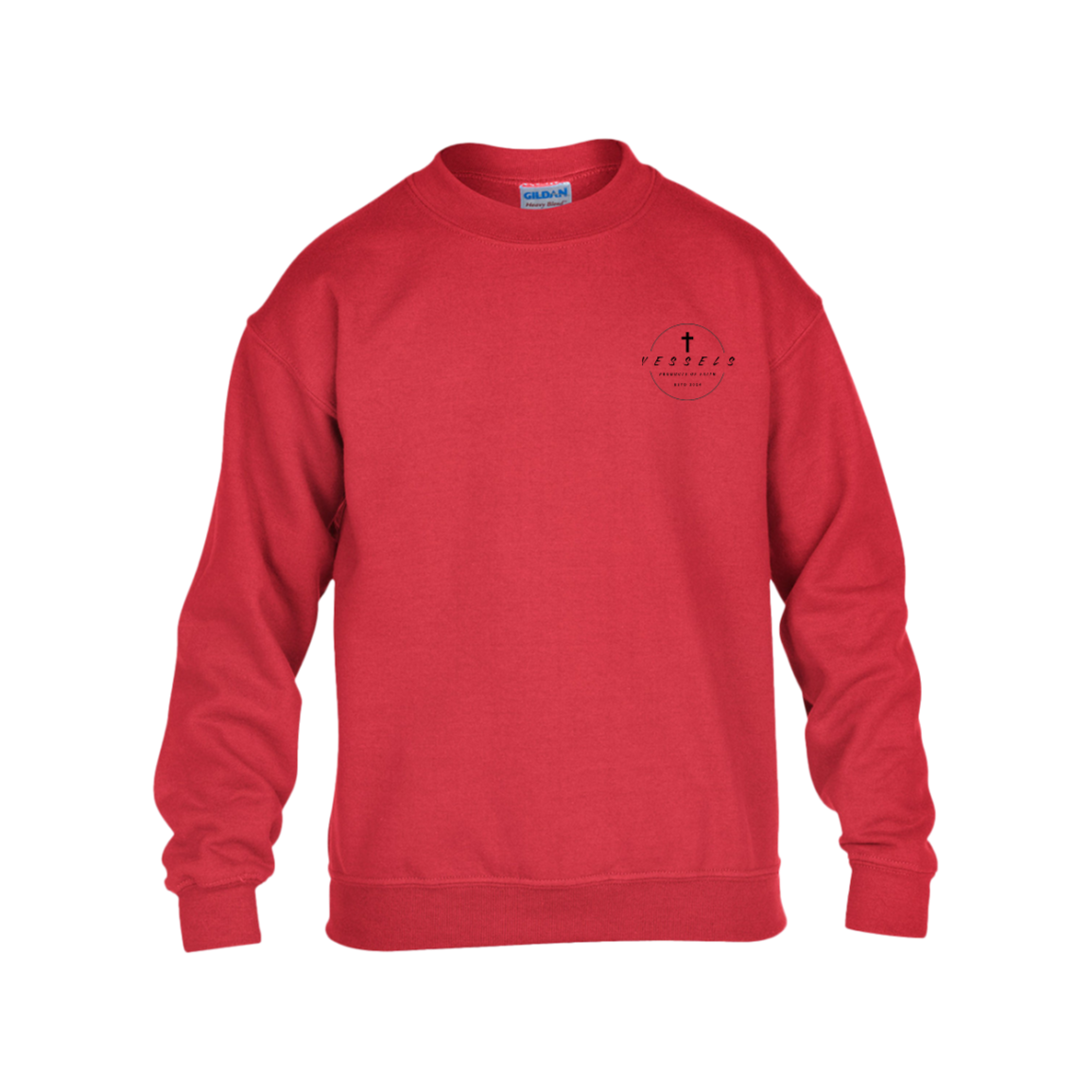 Psalms 46:10 Kids Heavy Blend Fleece Crew Long Sleeve Shirt