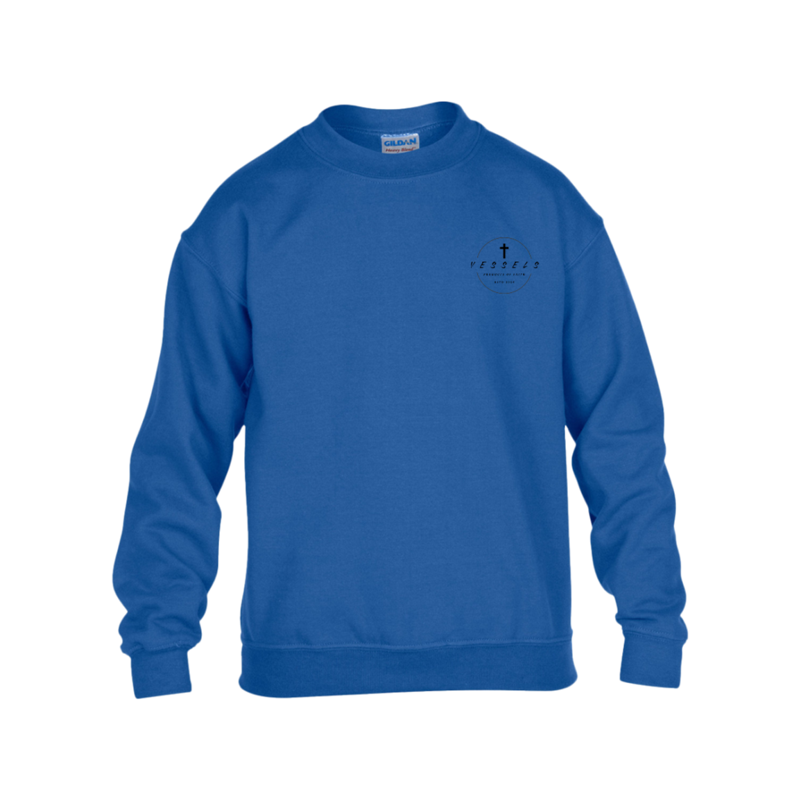 Psalms 46:10 Kids Heavy Blend Fleece Crew Long Sleeve Shirt