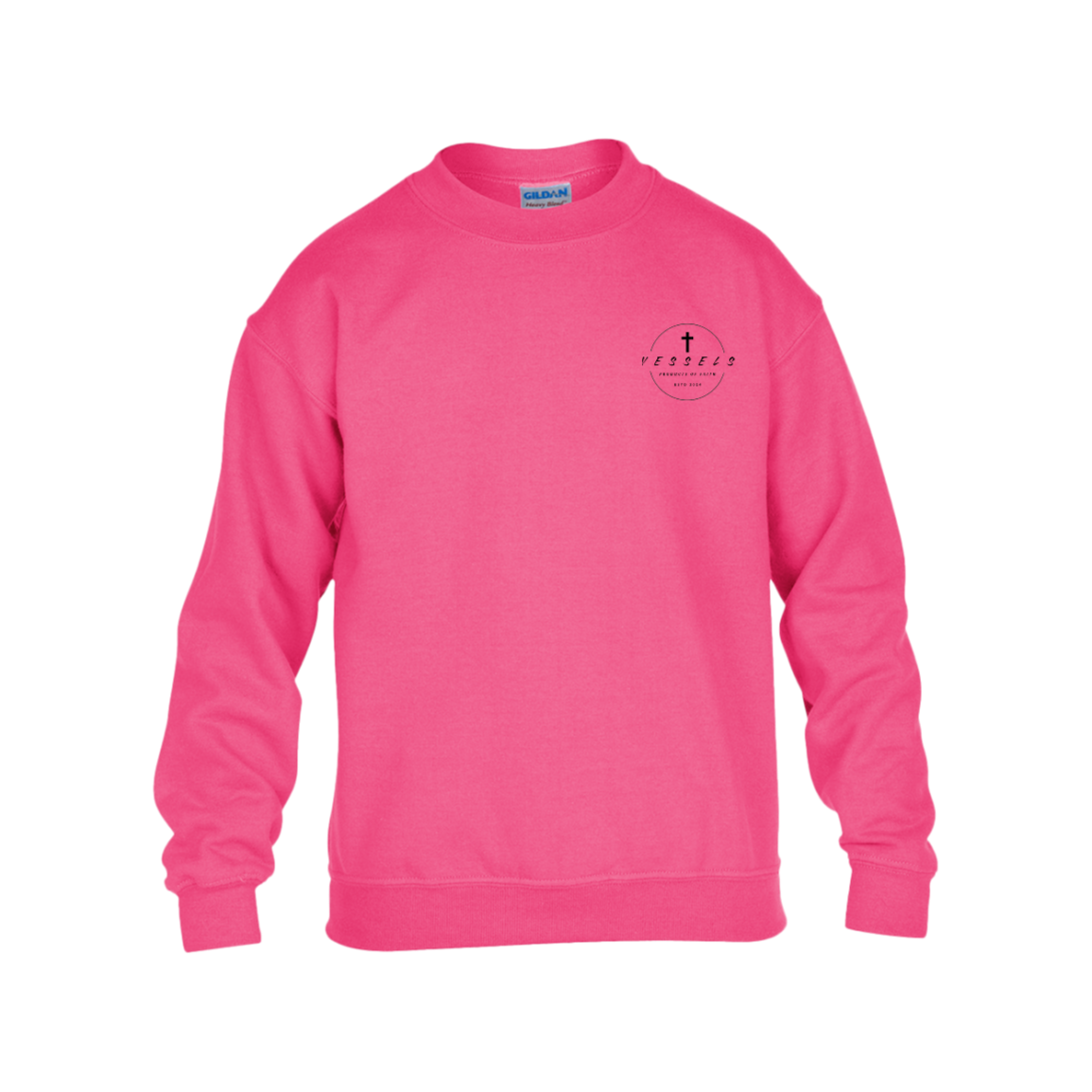 Psalms 46:10 Kids Heavy Blend Fleece Crew Long Sleeve Shirt