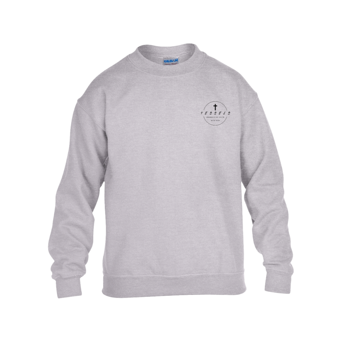 Psalms 46:10 Kids Heavy Blend Fleece Crew Long Sleeve Shirt