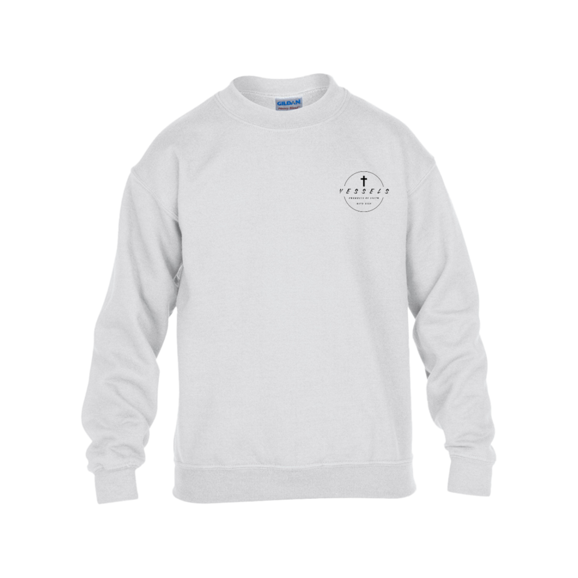 Psalms 46:10 Kids Heavy Blend Fleece Crew Long Sleeve Shirt