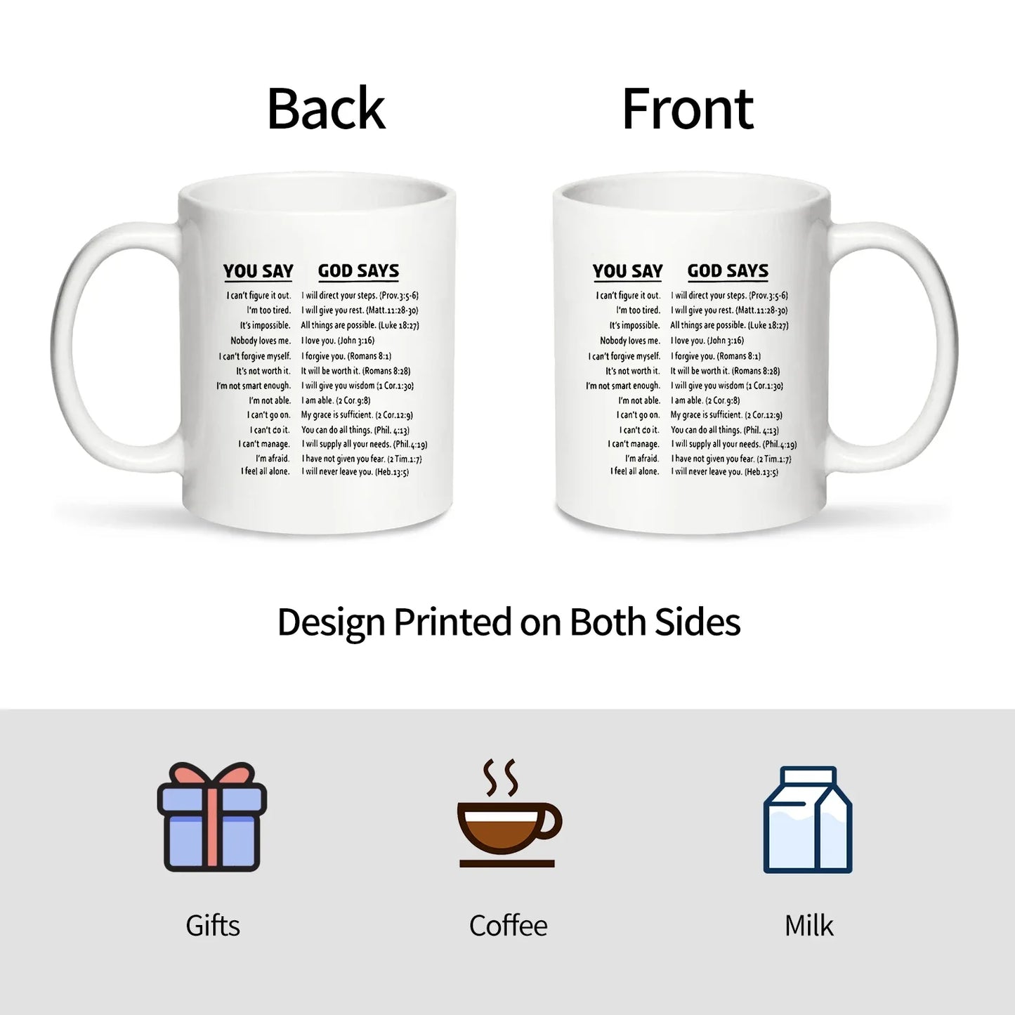 Vessels Cups of Coffee Inspirational Christian Coffee Mug Funny Mugs Water Cup Drinkware Personalized Gift Christmas