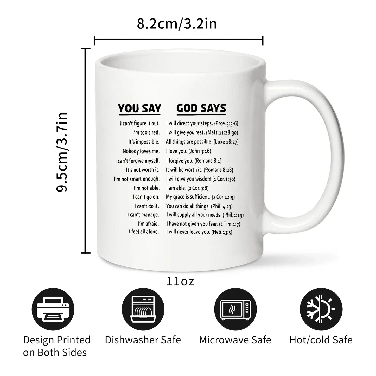 Vessels Cups of Coffee Inspirational Christian Coffee Mug Funny Mugs Water Cup Drinkware Personalized Gift Christmas