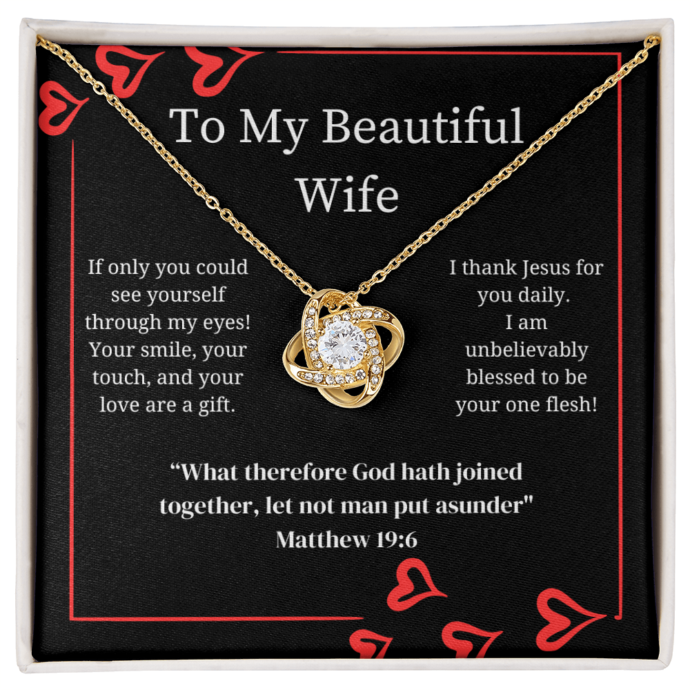 Matthew 19:6 Love Knot Necklace