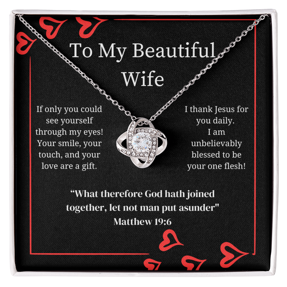 Matthew 19:6 Love Knot Necklace